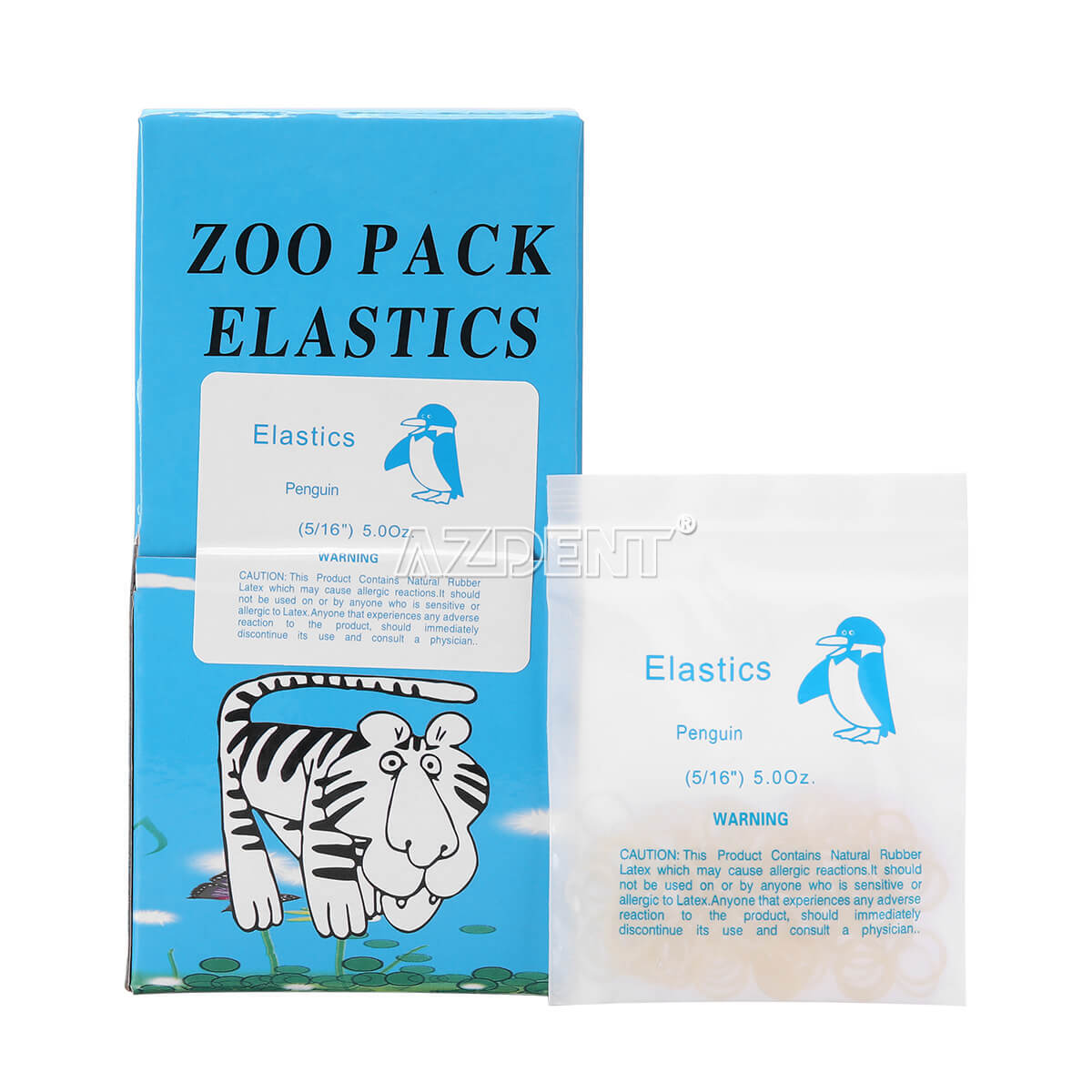 AZDENT 5000Pcs Dental Orthodontic Elastics Braces Rubber Bands 3.5/5.0/6.5OZ