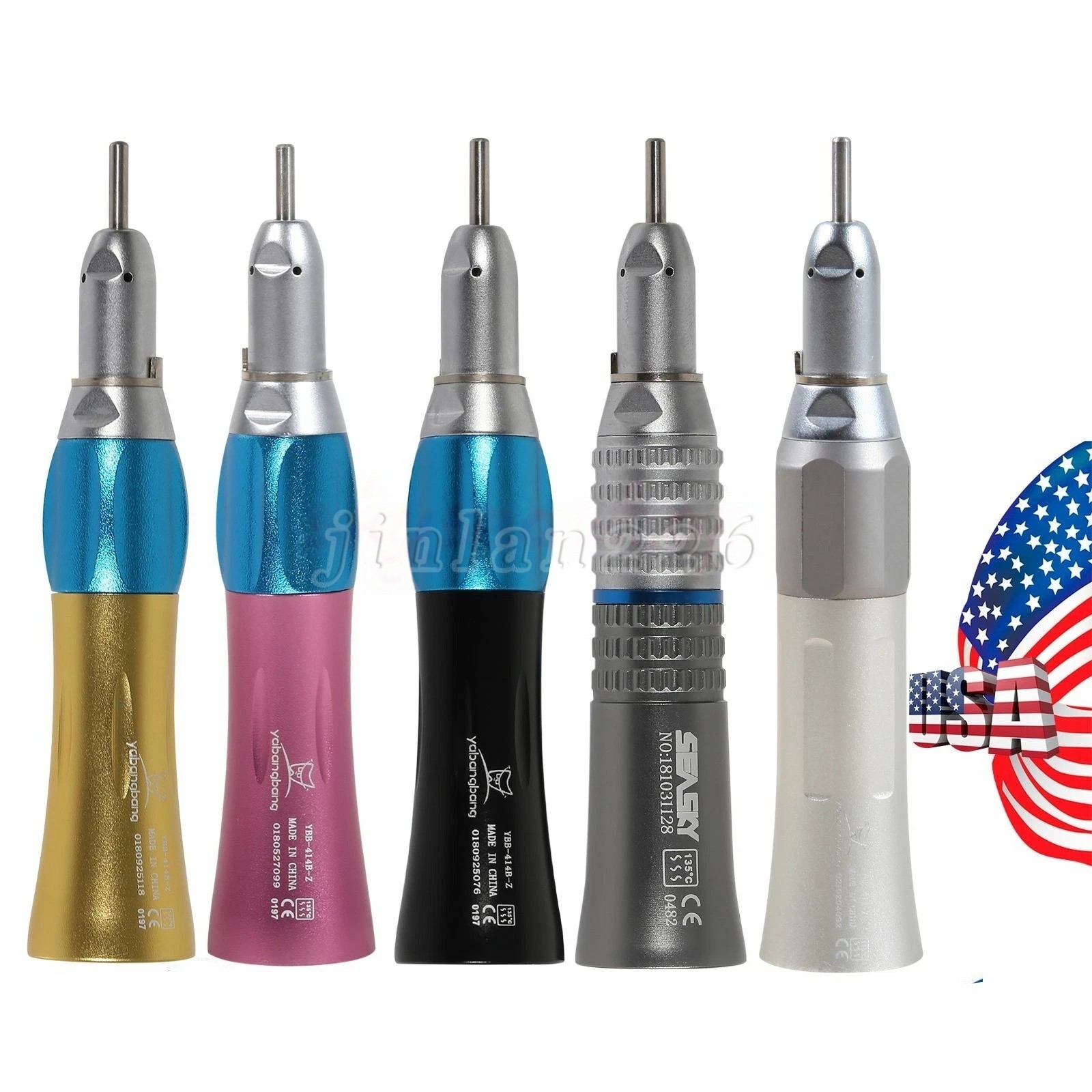 1-10 lot Dental Slow Low Speed Handpiece Straight Nose Cone 1:1 for NSK AX’