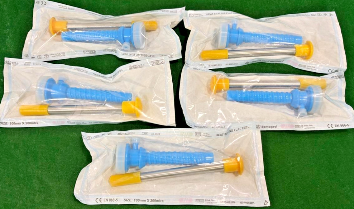 5pc Laparoscopic Disposable Apple Trocar Cannula 10mmx90mm Reusable Instruments