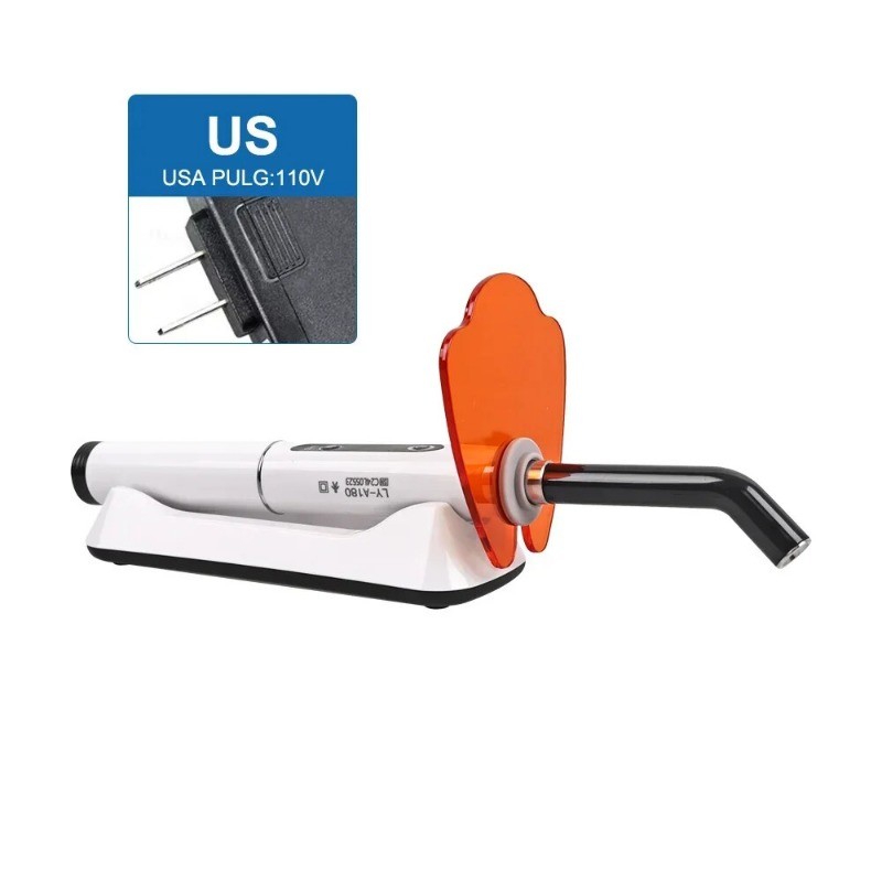 Wireless Dental Light Curing Machine 1s/2mm Resin Curing Light 800-2400mW/cm²