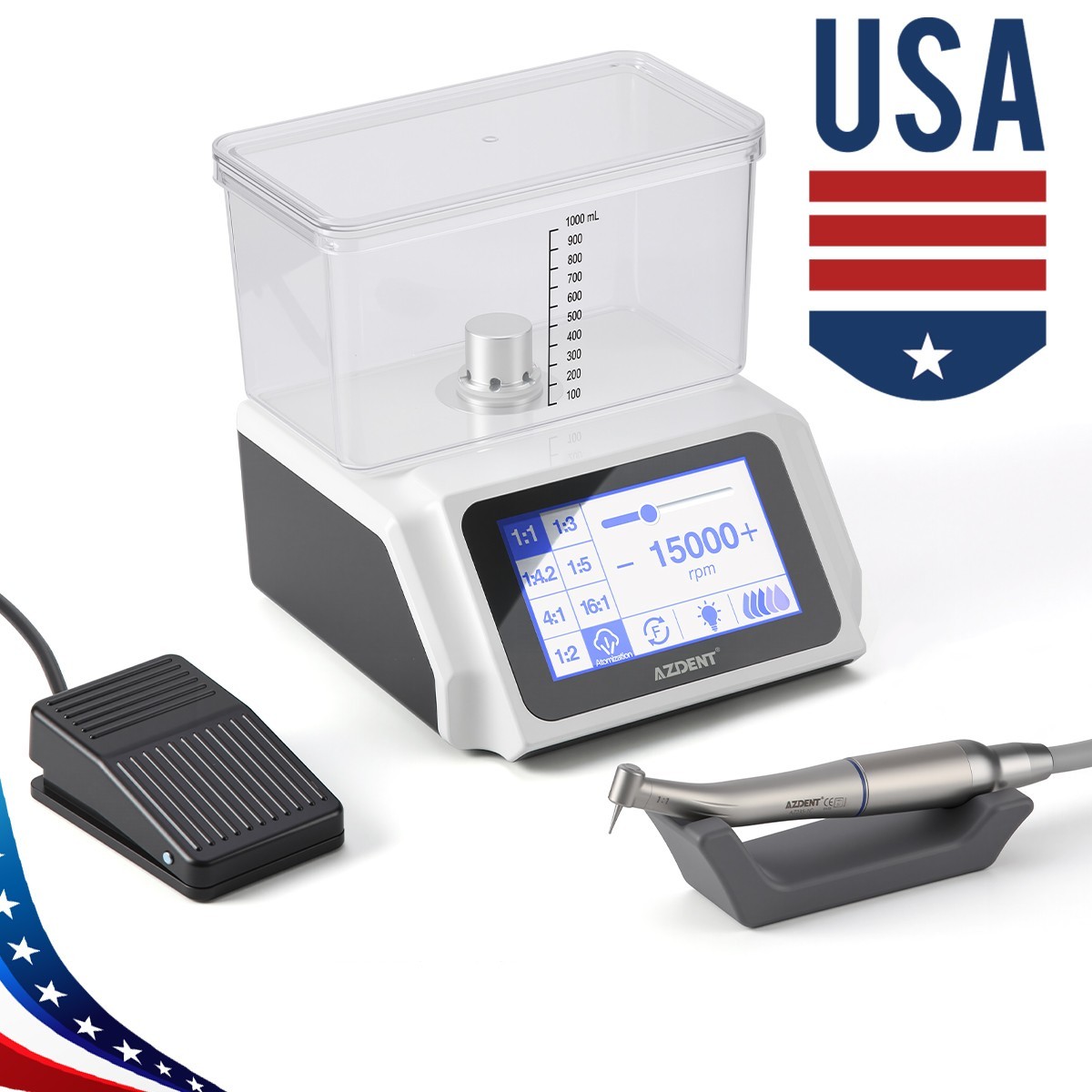 Dental LED Electric Brushless Surgery Motor System Touch Screen + Water Supply