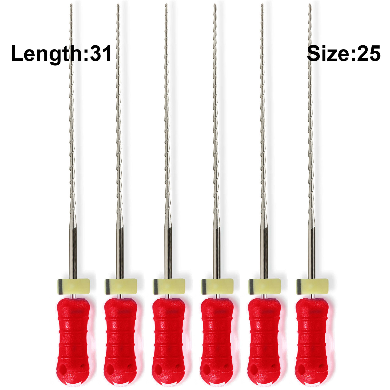 Sky Choice Hedstrom Files – 31 mm Length, Size 25 Red w/Rubber Stopper 6/Pkg