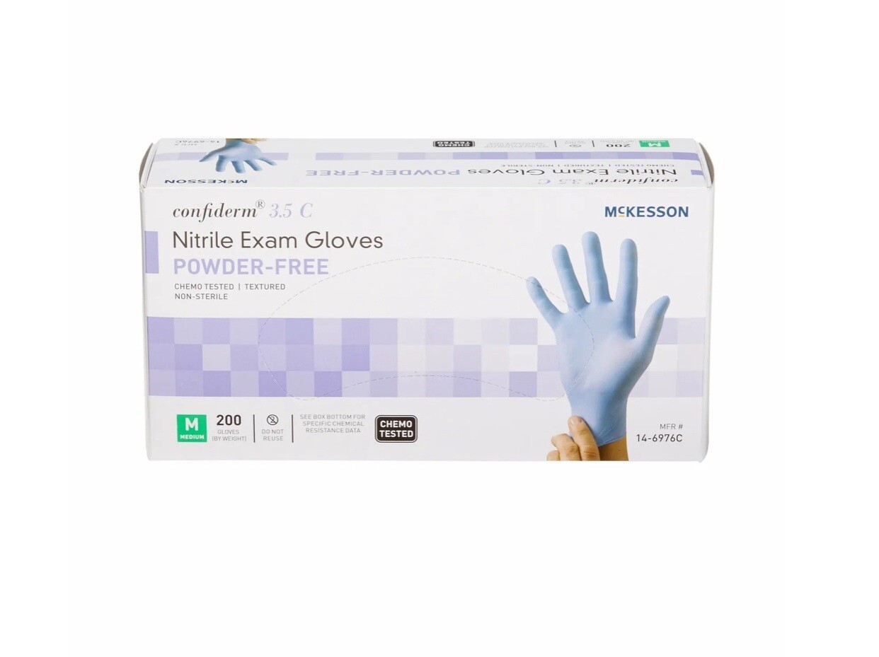 McKesson Confiderm Nitrile Exam Glove – 200 per Box Medium
