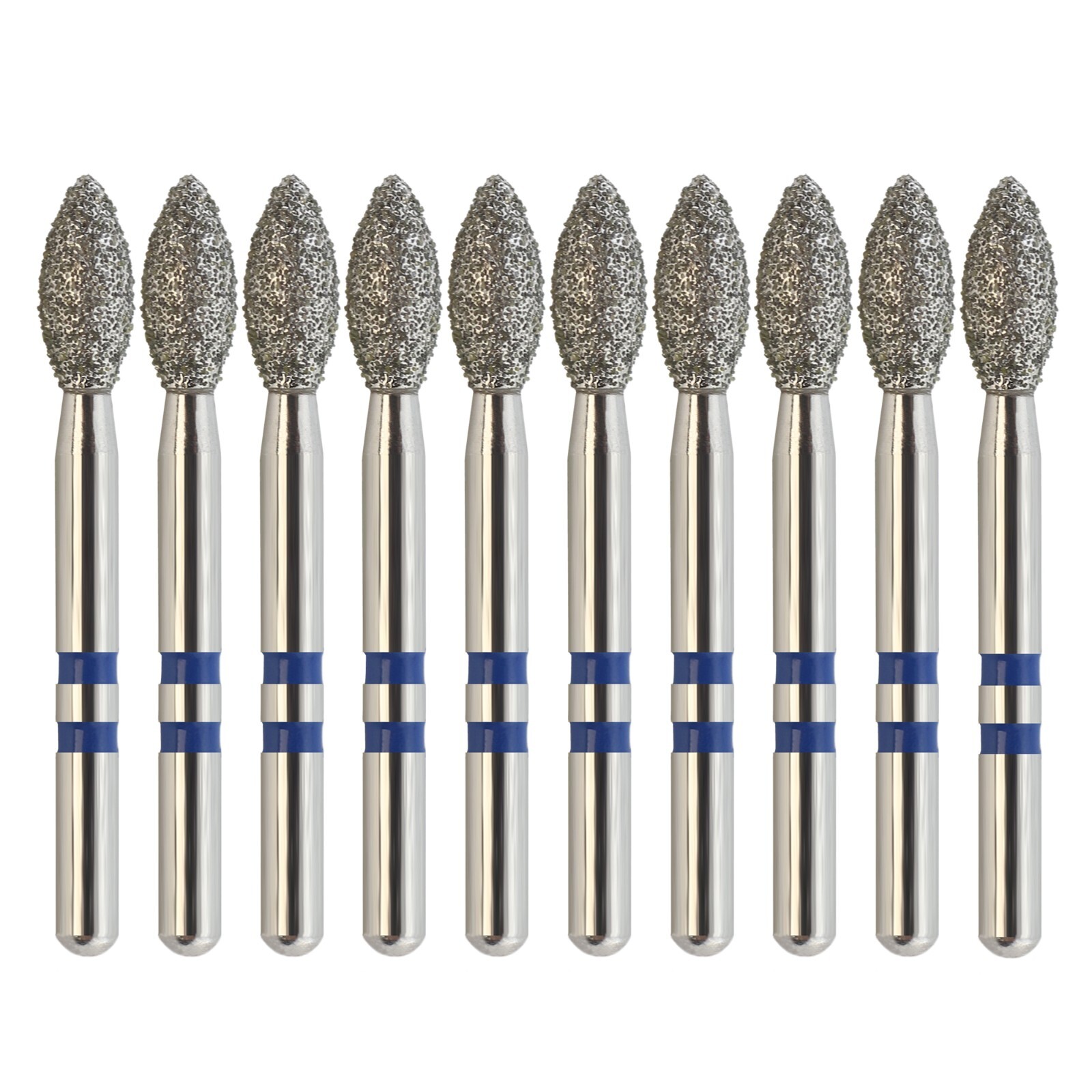 Zirconia Diamond Burs Friction Grip Egg Football Ball Round End Taper Cylinder