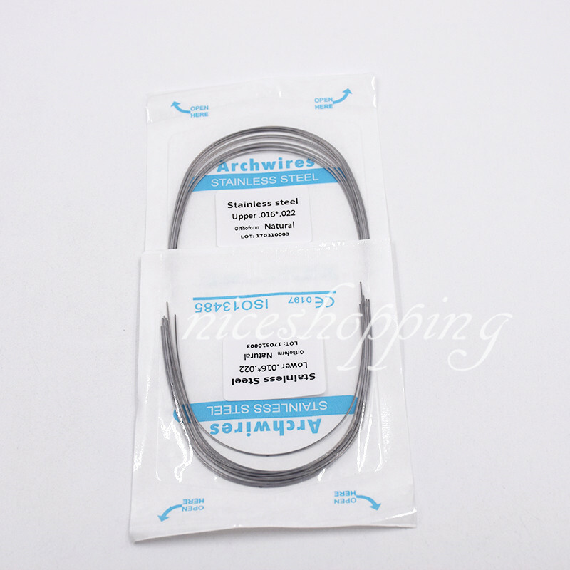 10 Packs Dental Orthodontic Stainless Steel Rectangular Arch Wire Natural/Ovoid
