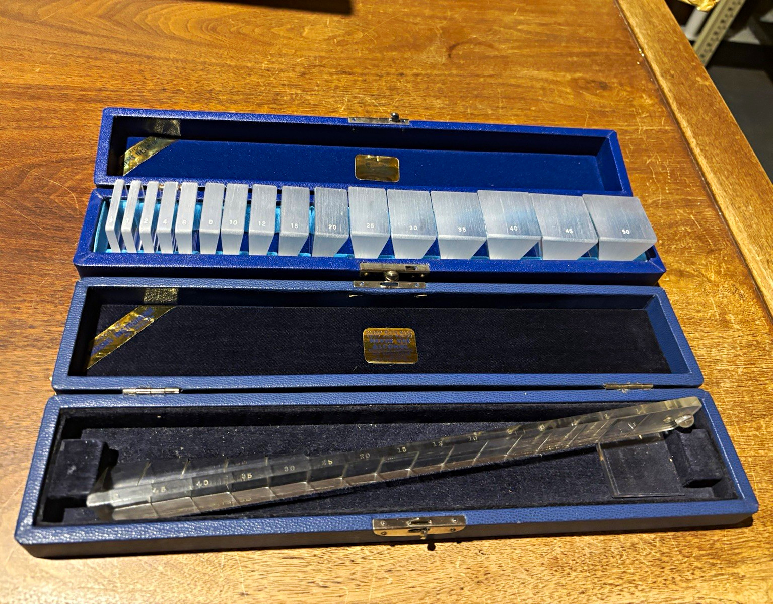 2 of Beren’s Prism Bar Numbered Prism Set 1-50 in Blue Case Ophthalmology