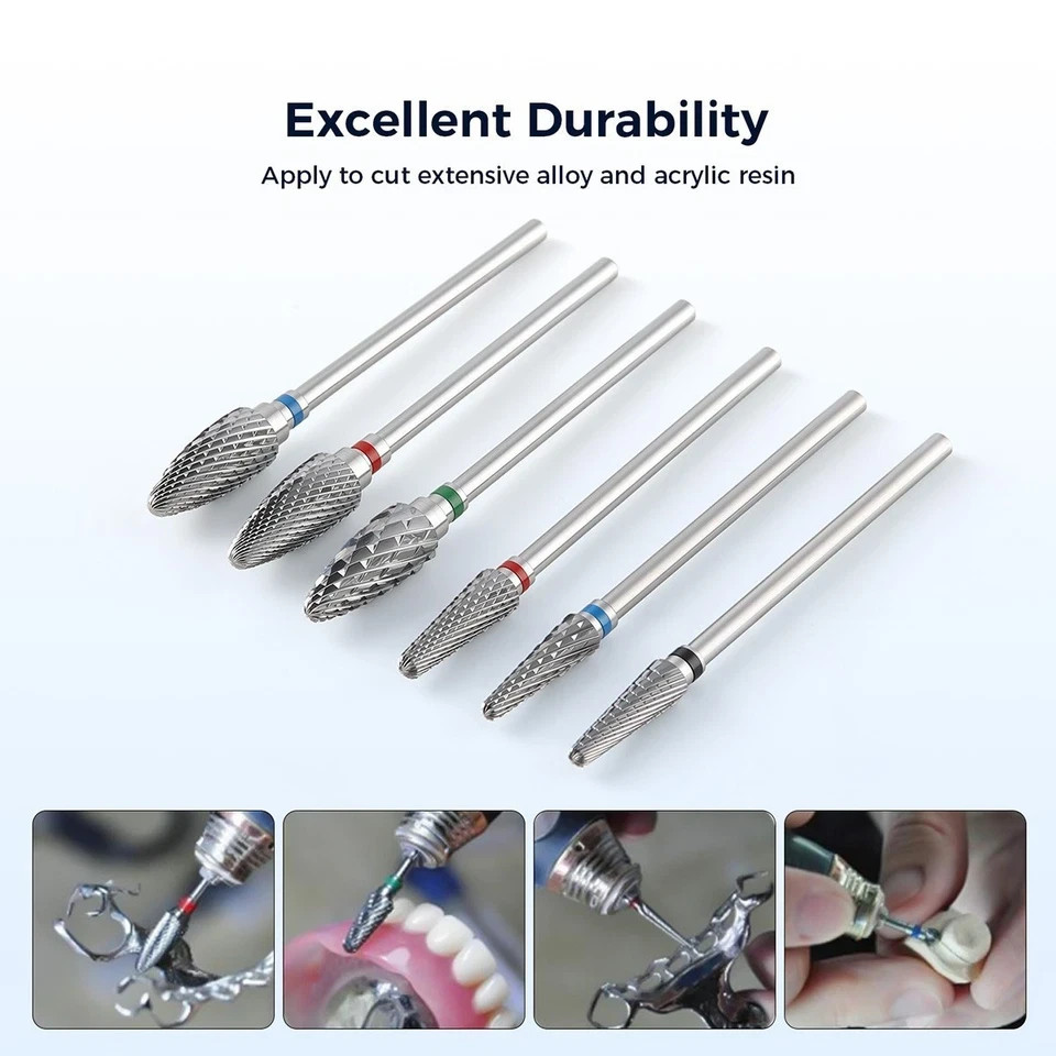 Dental Lab Tungsten Carbide Burs Steel Polishing Cutting Bur Low Speed HP 2.35mm