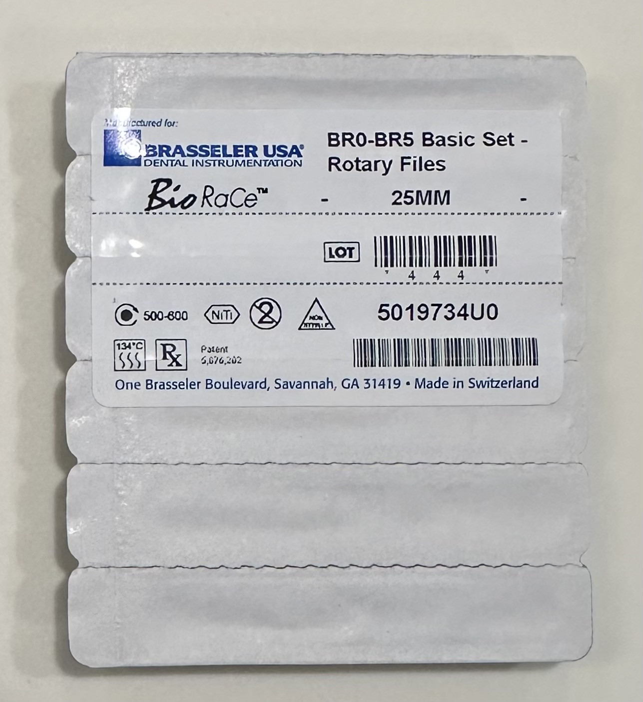 Brasseler BioRace Rotary Files – Basic Assortment Set BR0-BR5 (6 Pack) New