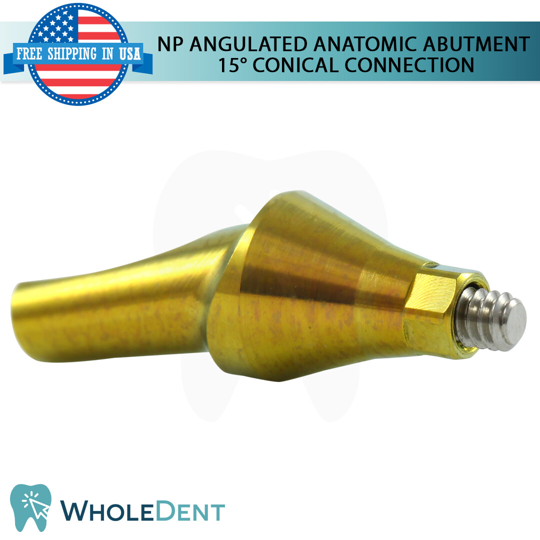 Narrow Platform Conical Connection Angulated Anatomic Abutment 15° Dental