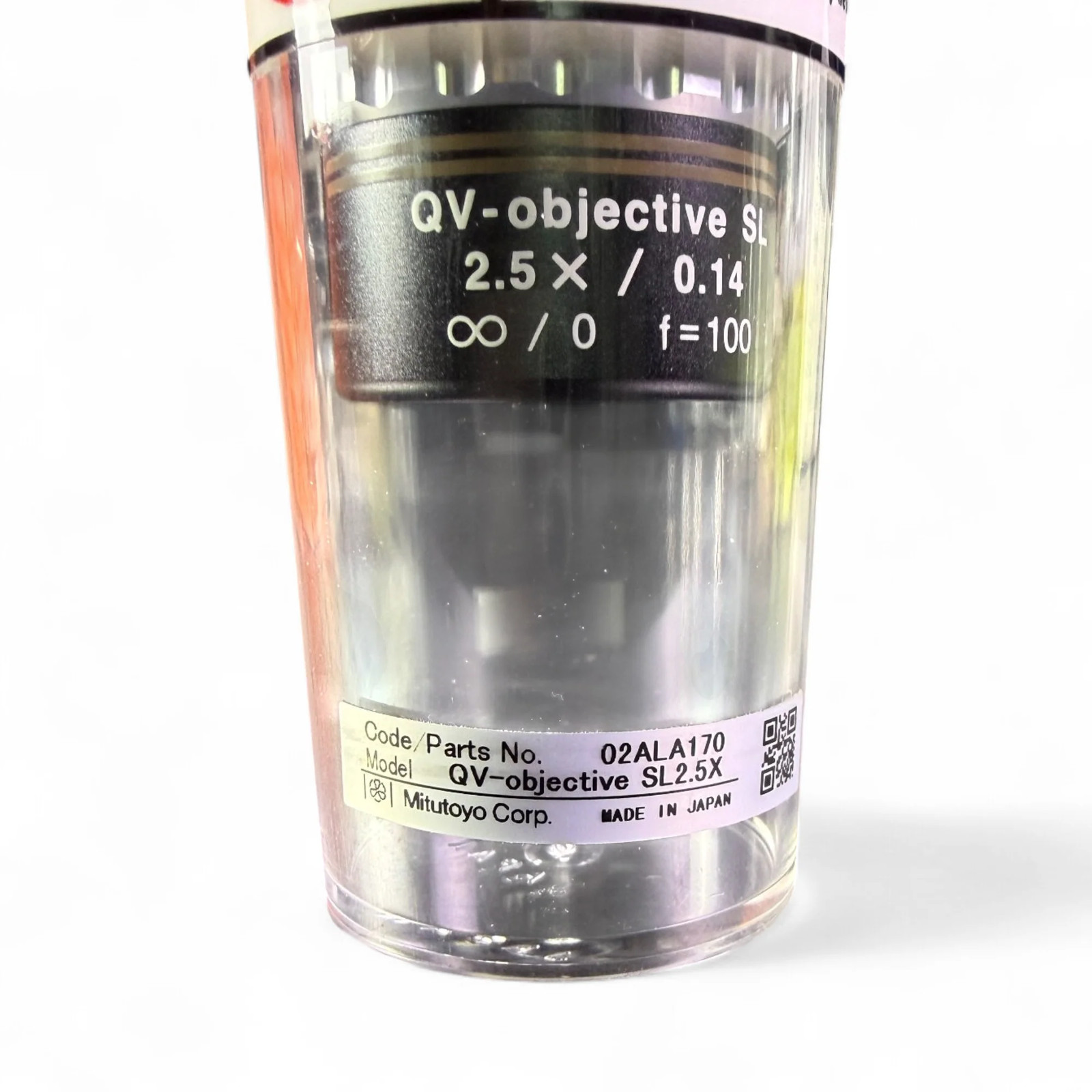 Mitutoyo QV Objective SL2.5X 2.5X/0.14 02ALA170 Microscope Objective