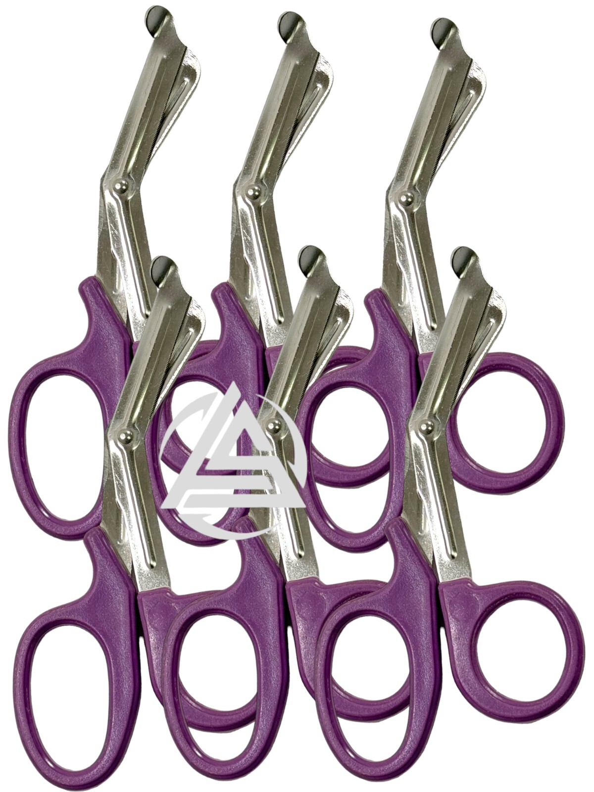 19.05cm (7.5in) Purple Trauma Scissors Multi-Purpose Heavy Duty (Set of 6)
