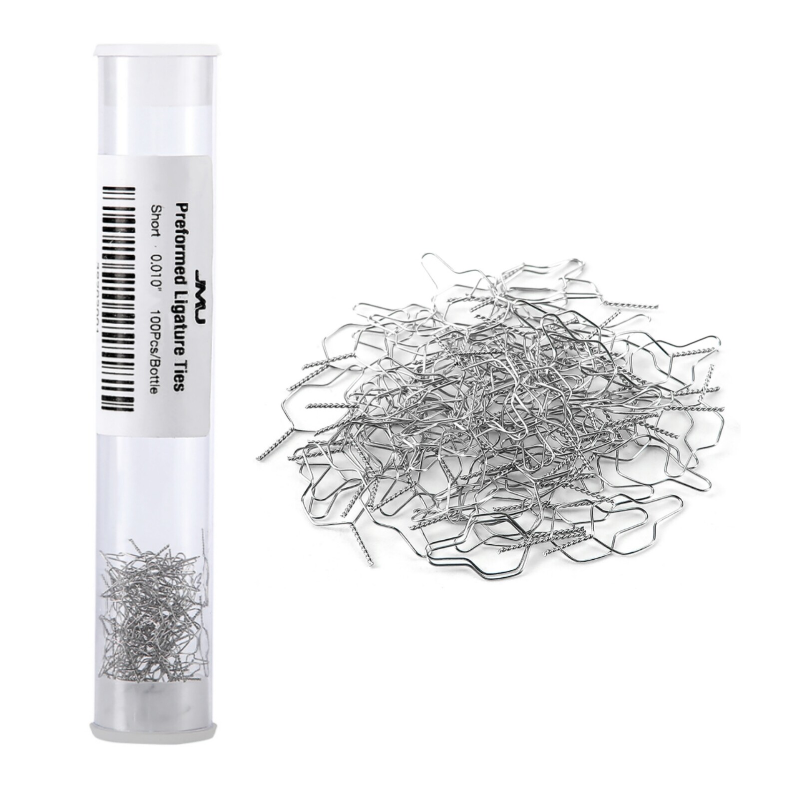 JMU Dental Preformed Ligature Ties Stainless Steel Orthodontic Wire Short Twist