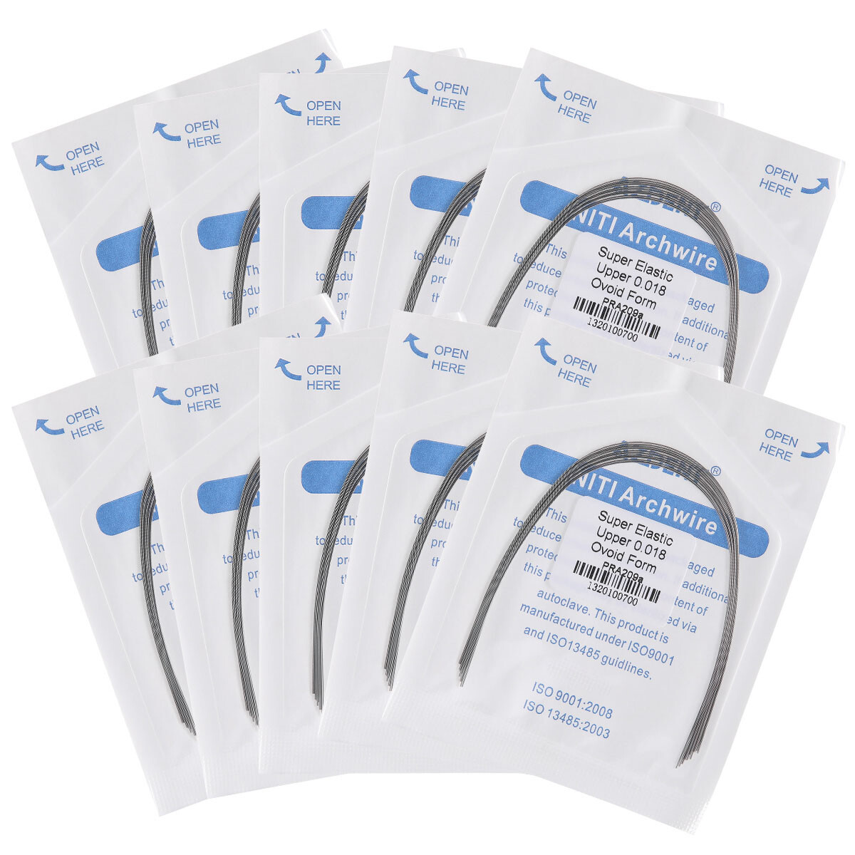 AZDENT Dental Orthodontic Super Elastic Niti Round Arch Wires Ovoid Form