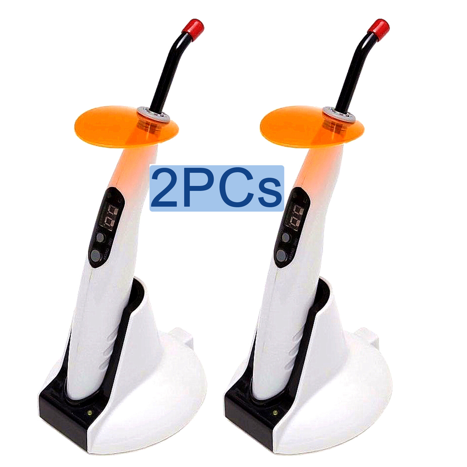 2PCs Dental Curing Light Lamp Wireless Cordless LED.B Woodpecker Style 5W White