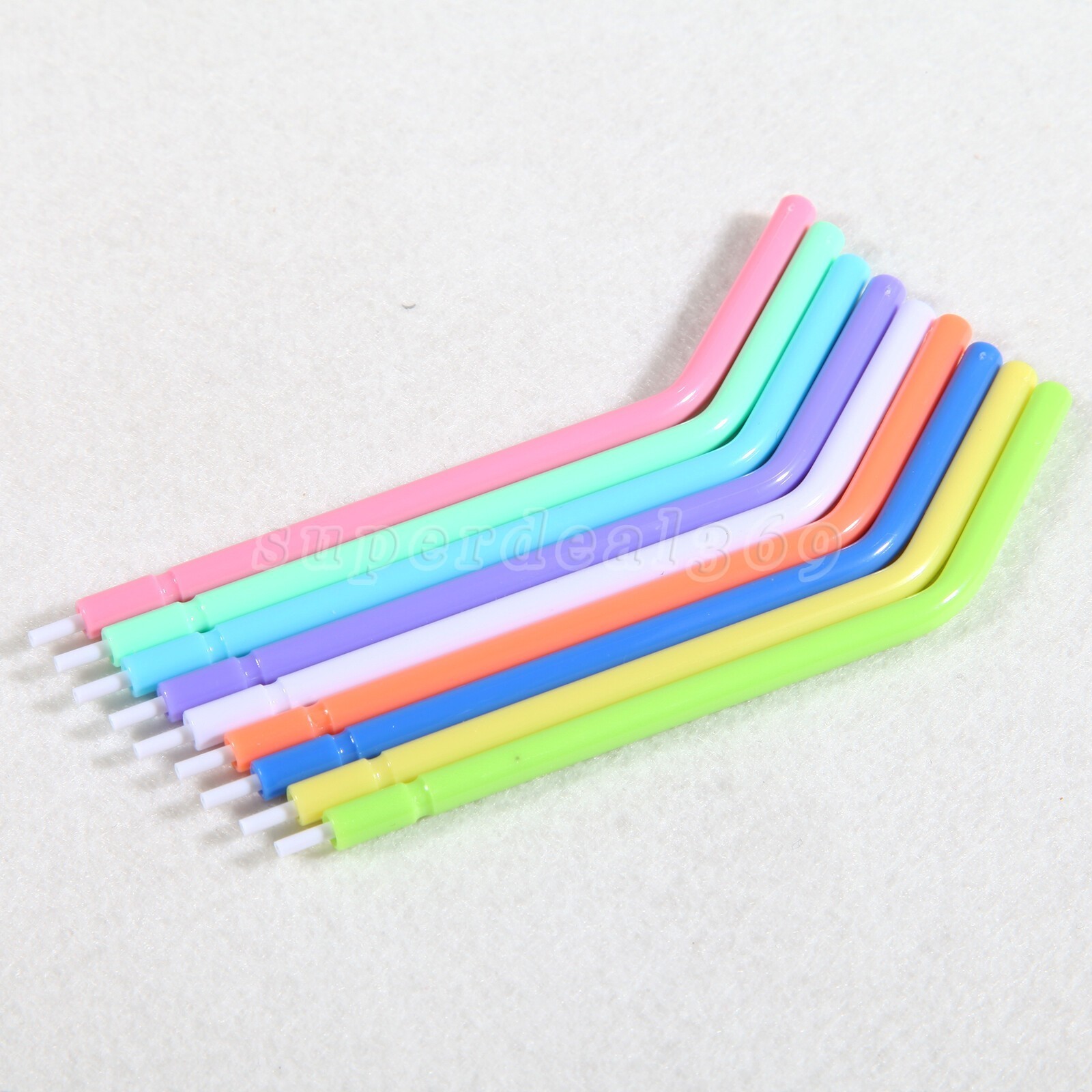 Dental Disposable Air Water Syringe Tips-White Inner Rainbow Outer Tube 250/bg