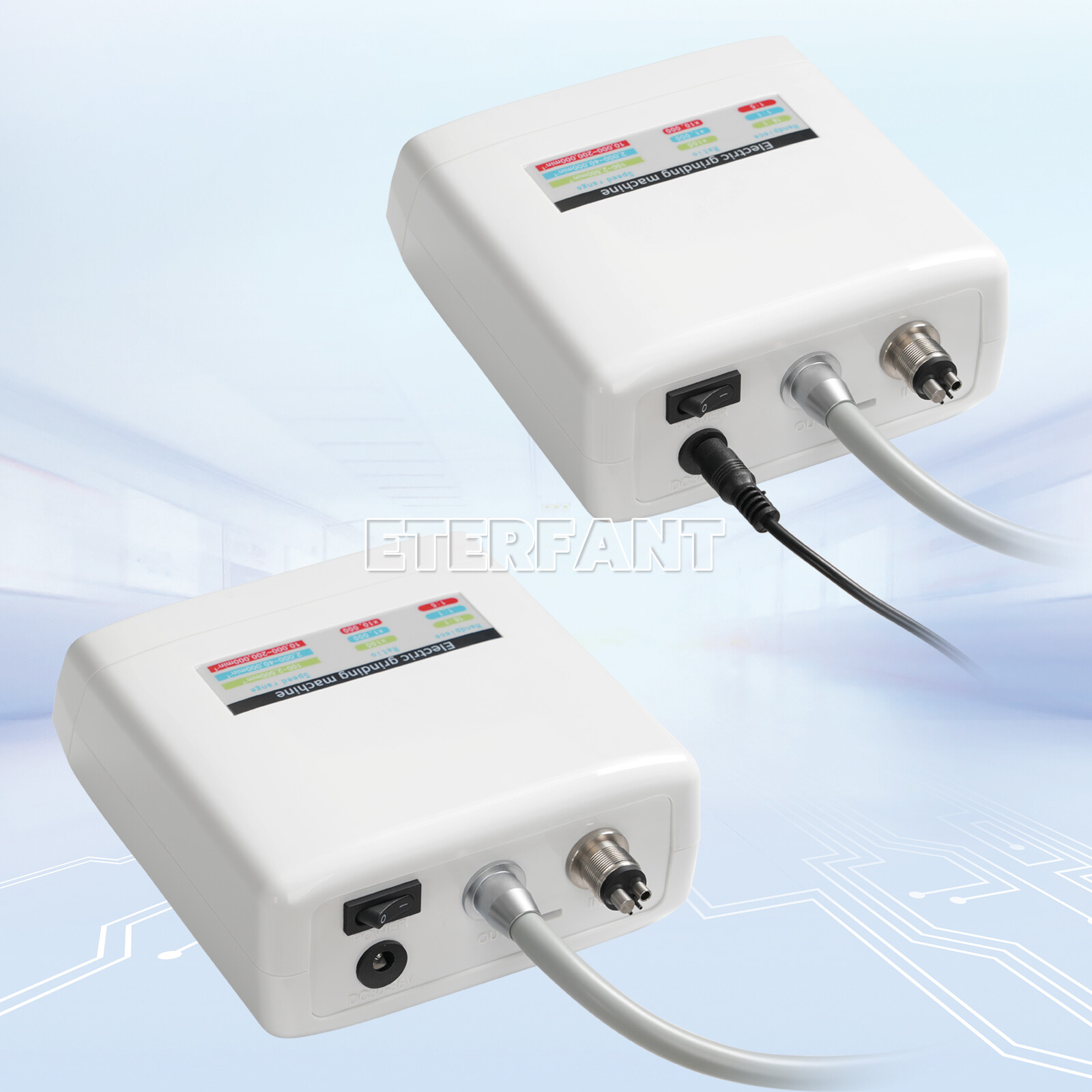 Dental LED Brushless Electric Micro Motor+1:1 Fiber Optic LED Handpiece