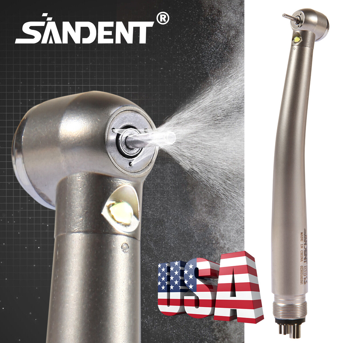 NSK Style Dental Pana Max LED High low Speed Handpiece Air Turbine kit 2/4 Hole