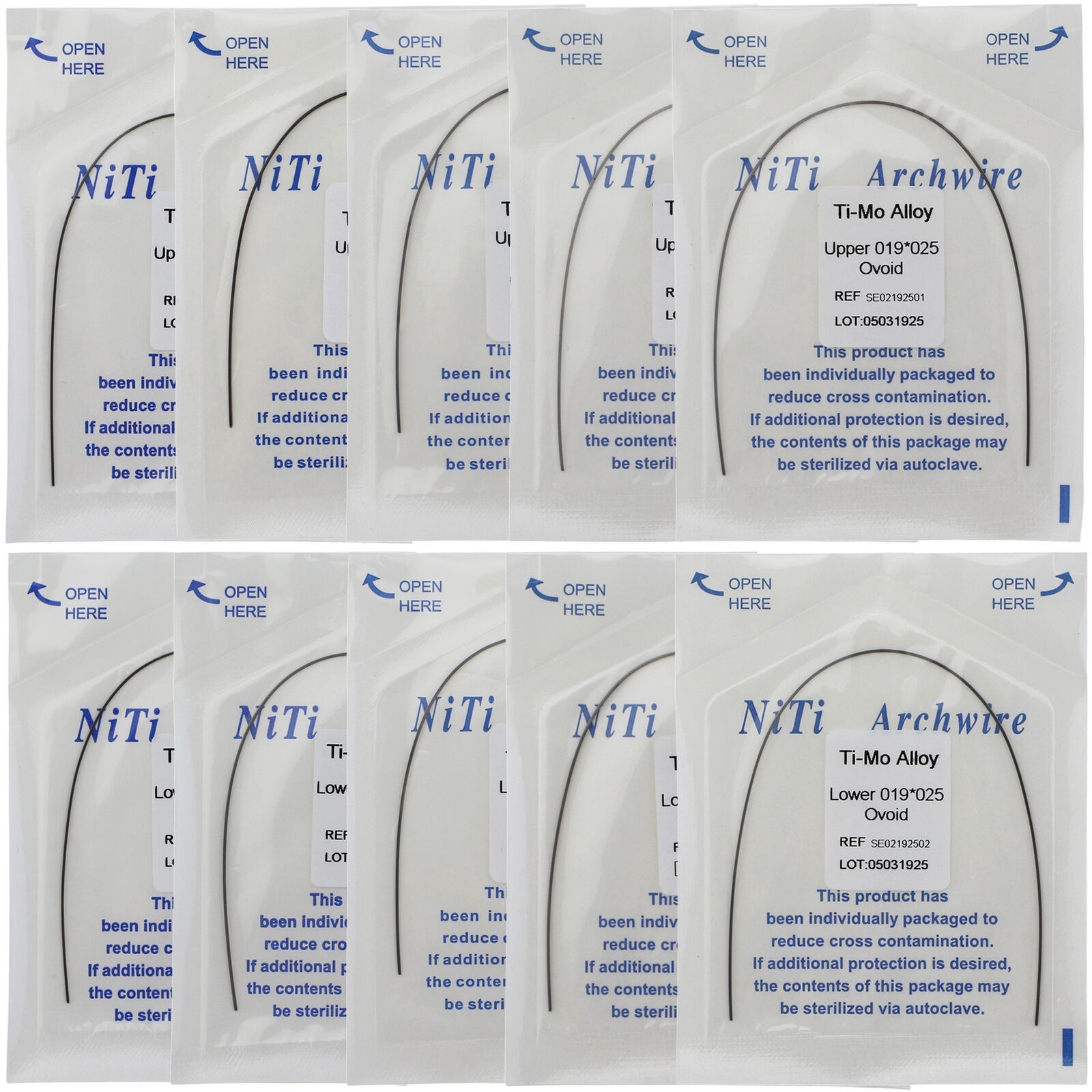 Dental Orthodontic Titanium Molybdenum Beta Titanium Ti-Mo Alloy Rectangular