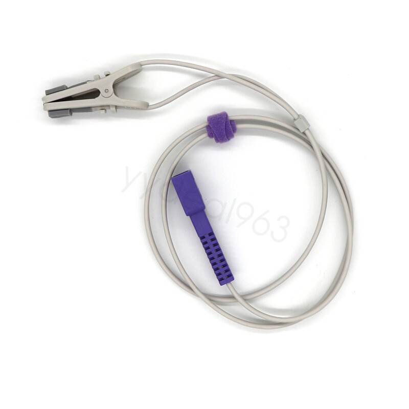 Fit For N-65,N-85 Oximax Spo2 Sensor Oximeter Pulse Probe Ear Clip 9Pin Bag of 3
