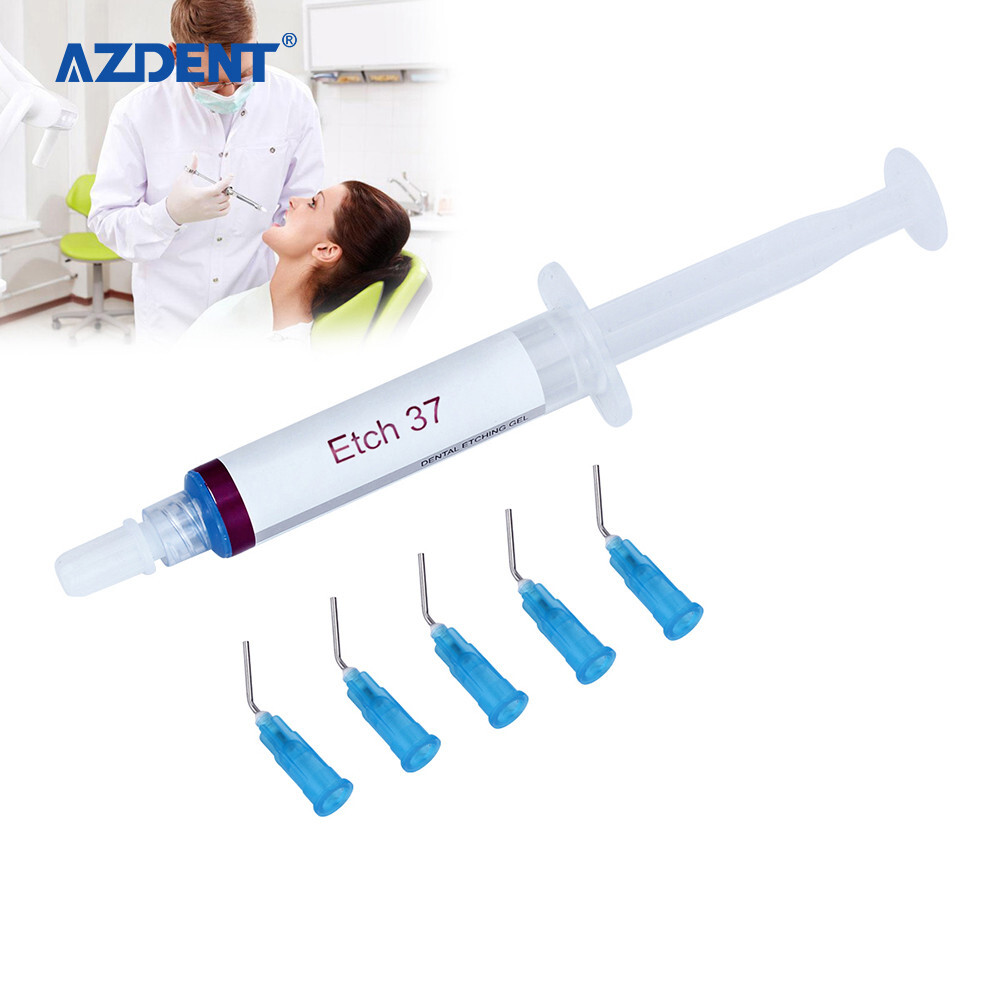 10Pcs Dental Acid Etch Etching Gel 37% Gel Adhesive 5ml/Syringe