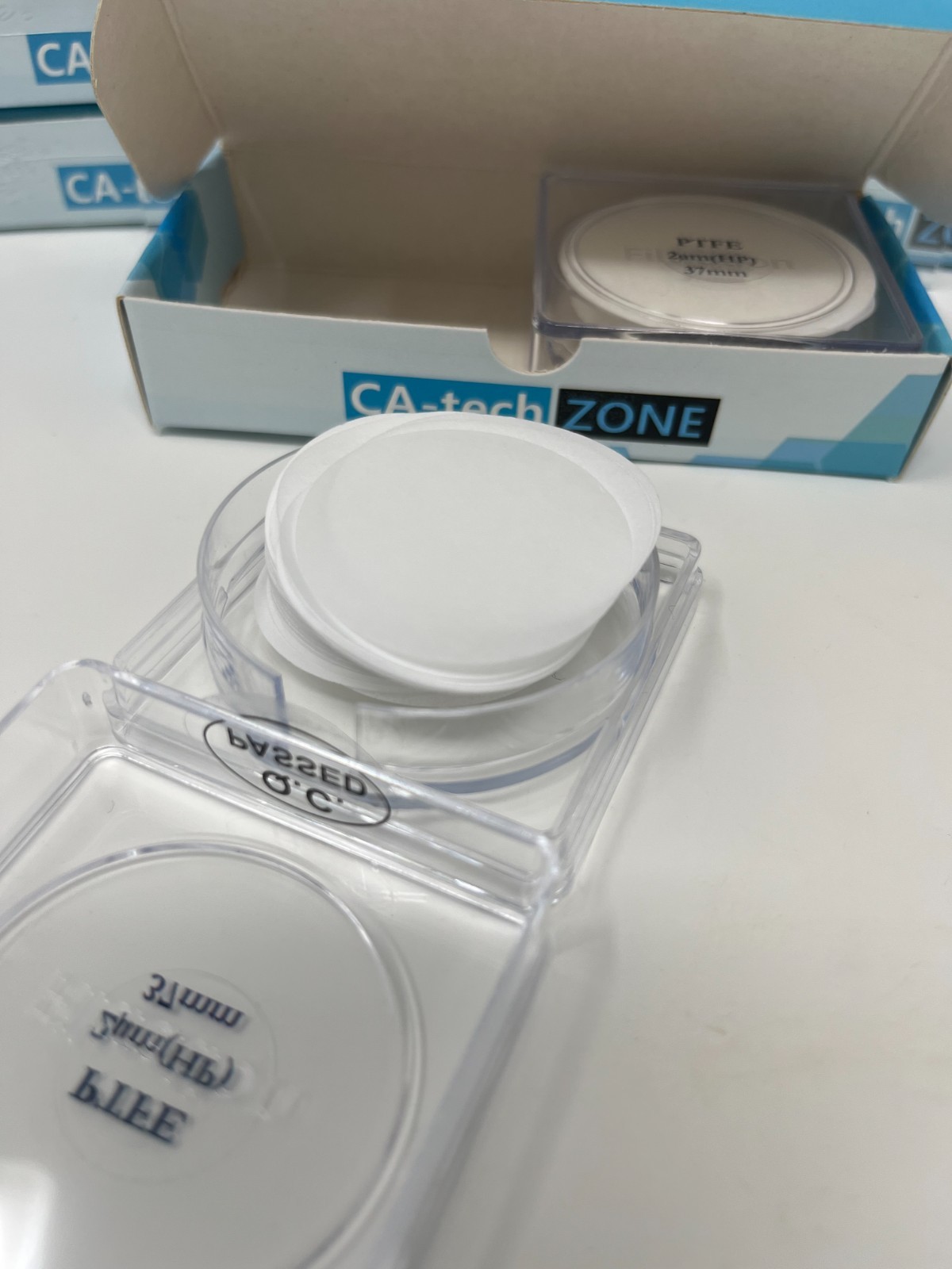Membrane Filter PTFE Hydrophobic(2 μm) 37 mm (PP Supports)(without ring)(100/pk)