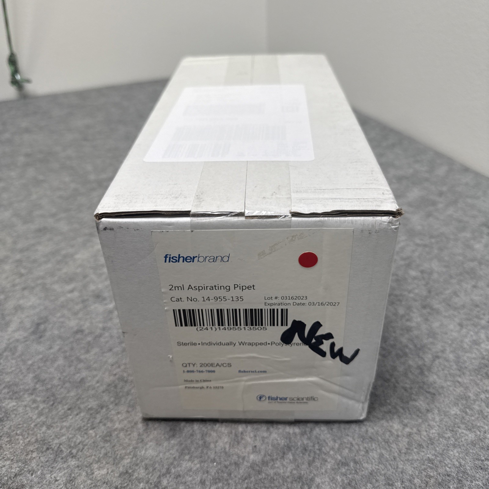 (200/Cs) FISHERBRAND 2mL Polystyrene Aspirating Pipettes 275mm Length 14-955-135