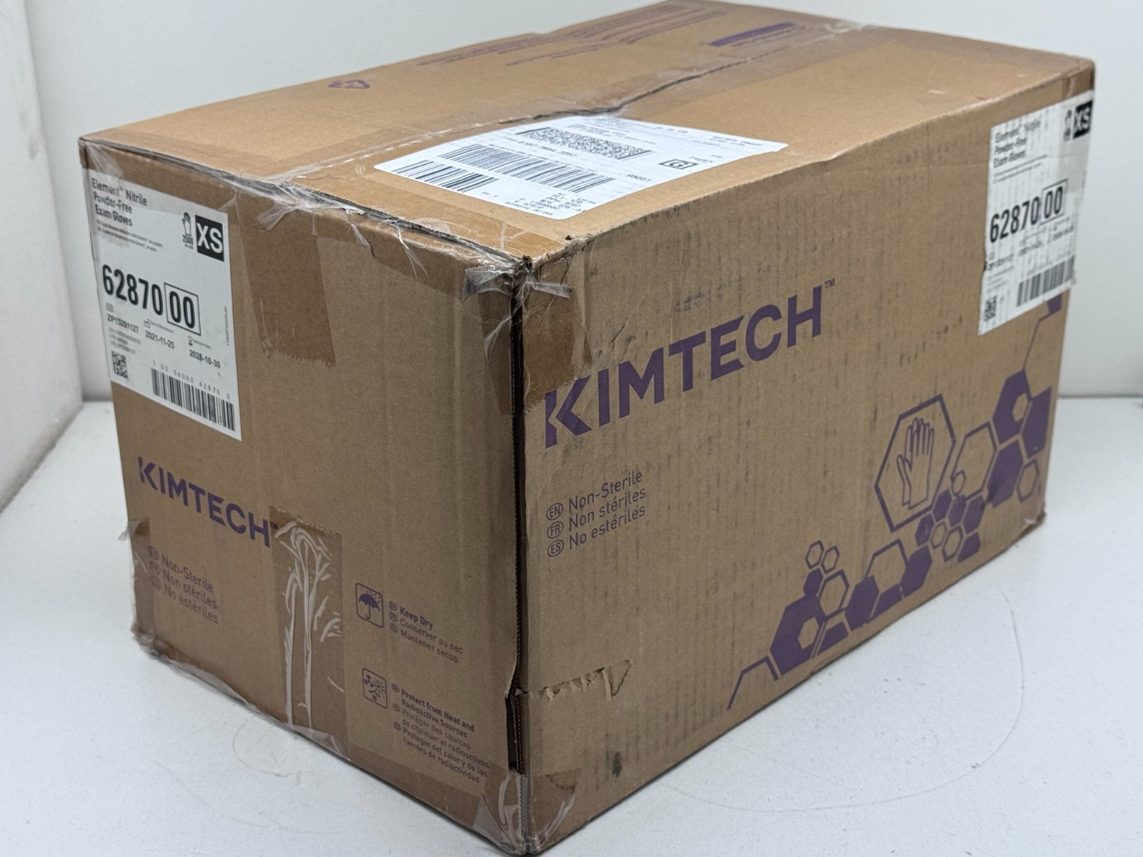 (2500/Case) Kimtech Element Blue Nitrile Powder Free Exam Glove XS Extra Small