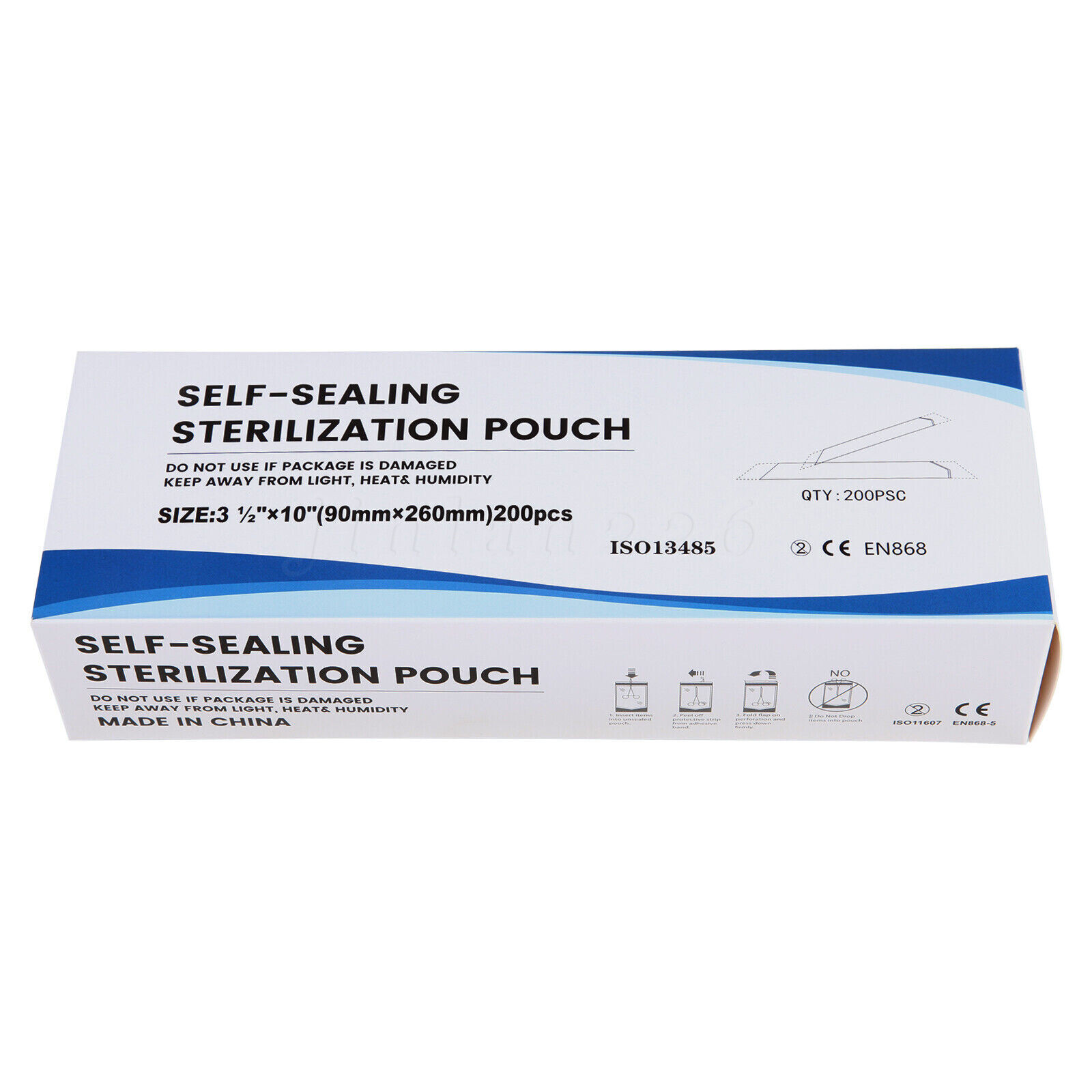 200-2000 3.5″ x 10″ Self-Sealing Sterilization Pouch Sterilizer Bag Autoclave