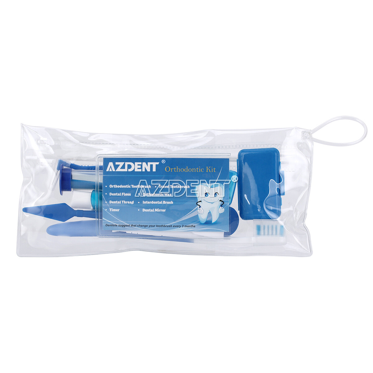 AZDENT Dental Teeth Cleaning Oral Care Orthodontic Kits Brush Floss Thread