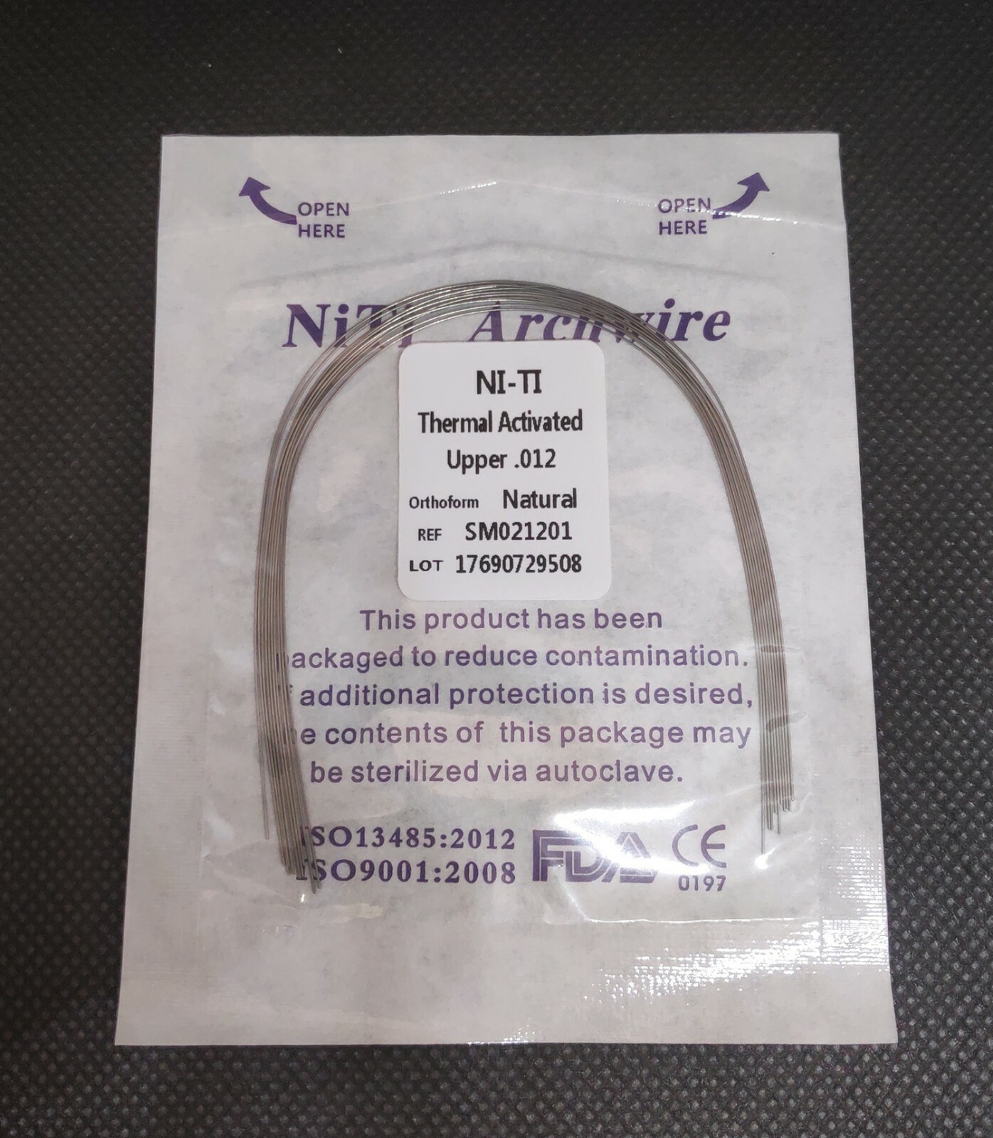 Dental Orthodontic Thermal Activated Niti Wires Round Arch Wires Natural Form