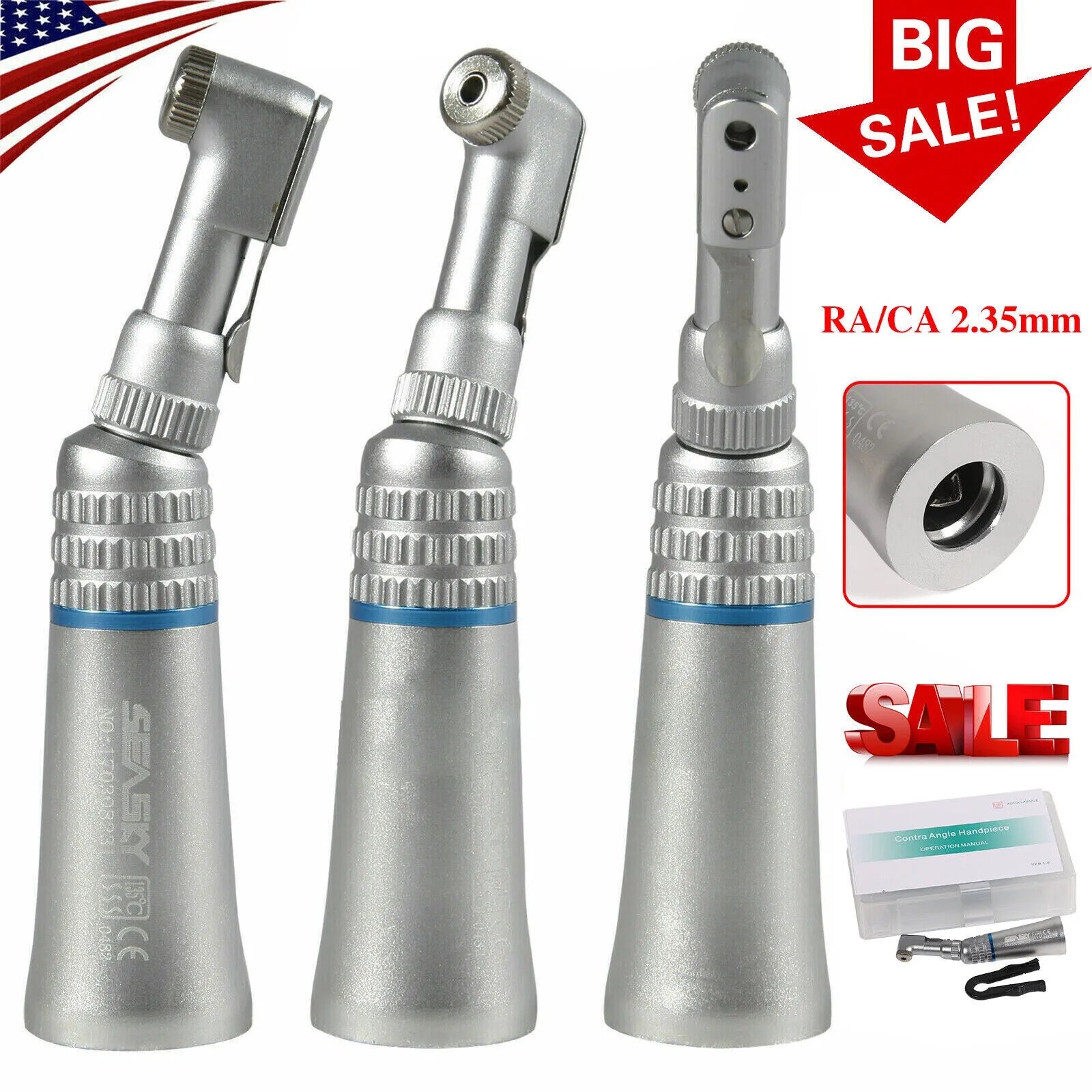 NSK Style Dental Slow Low Speed Contra Angle Handpiece Latch E-Type Attach YP4/2