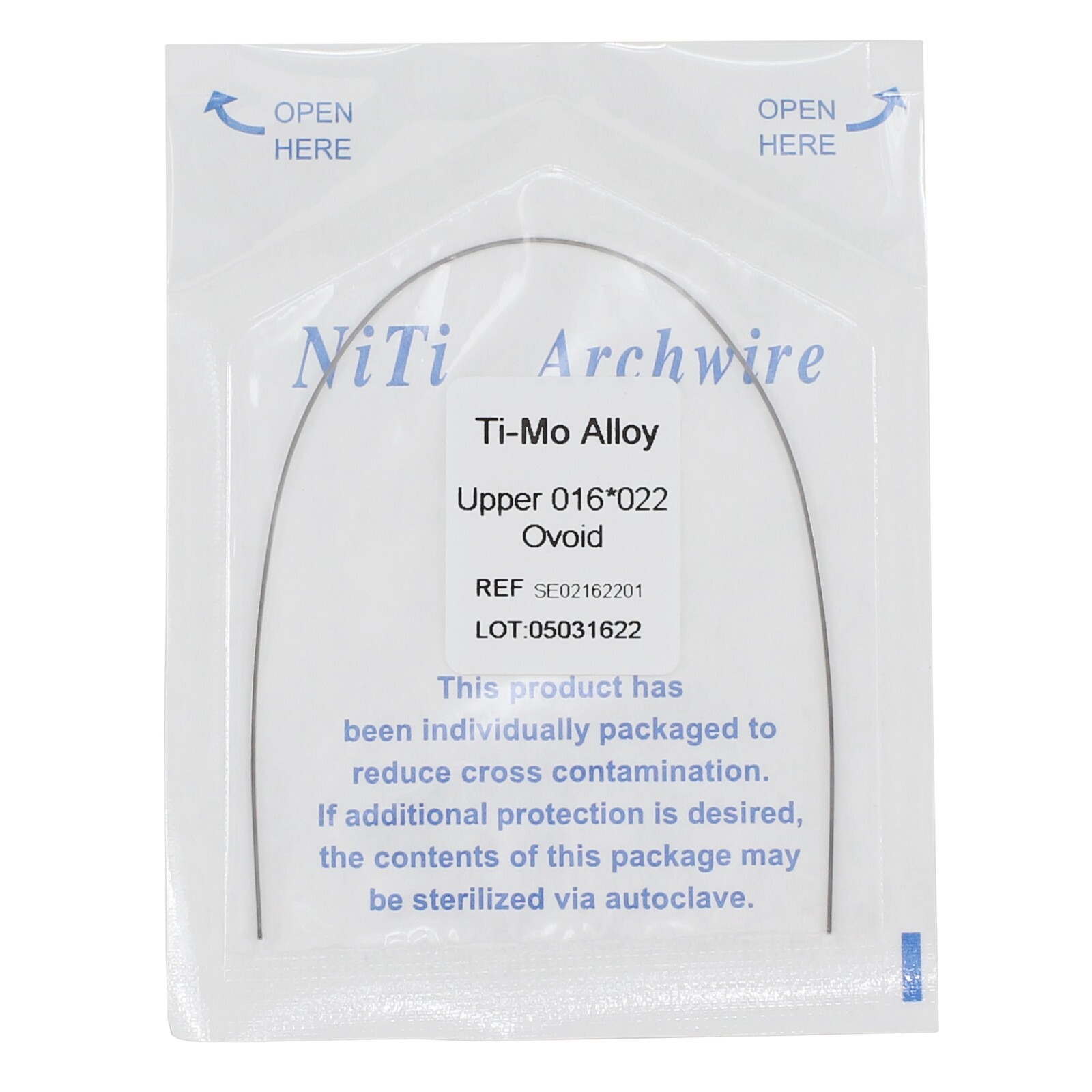 Dental Orthodontic Ti-Mo Alloy Arch Wire Rectangular Ovoid Upper Lower 1622 1725