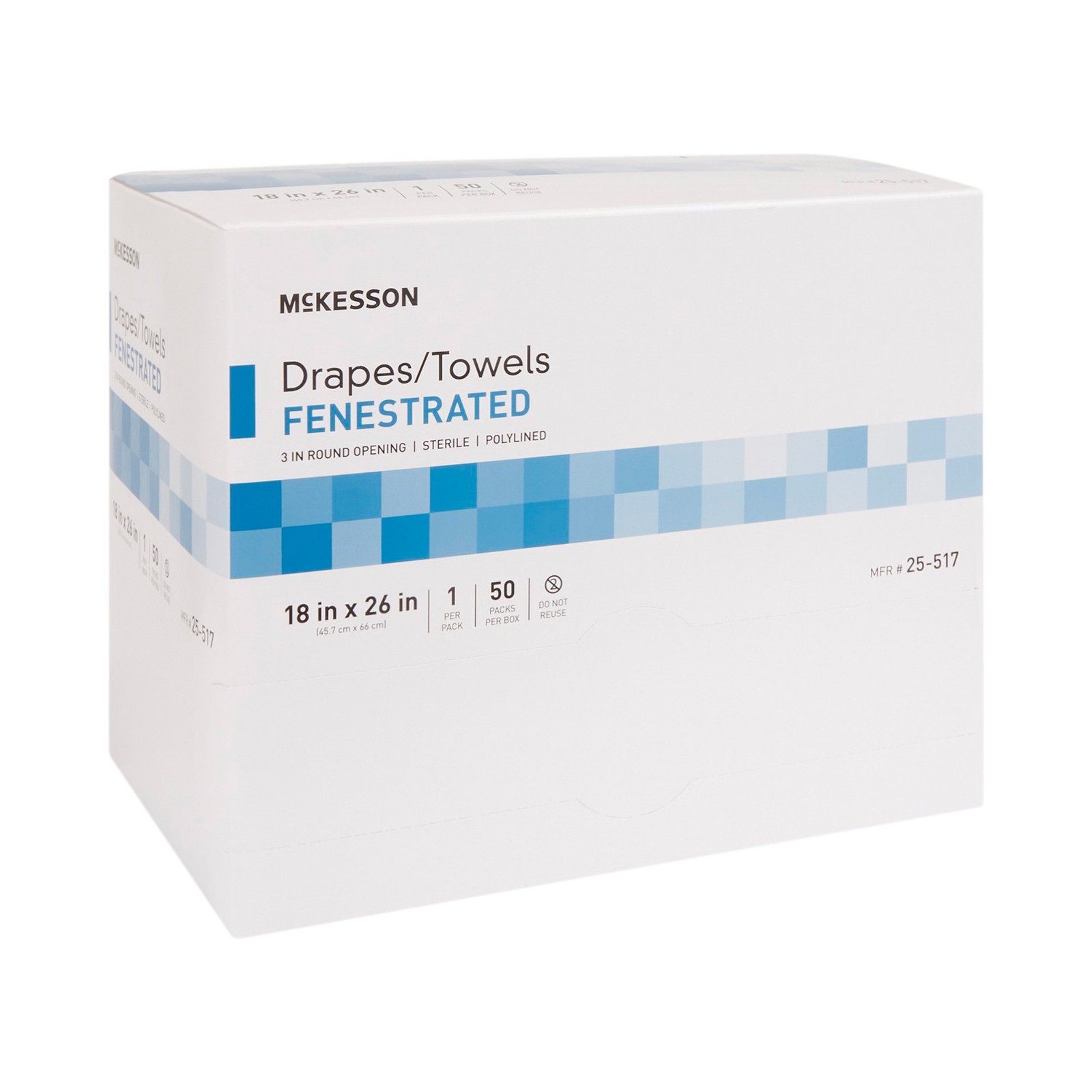 McKesson Surgical Drape Sterile Field Drape 18 W X 26 L Inch Sterile Box of 50