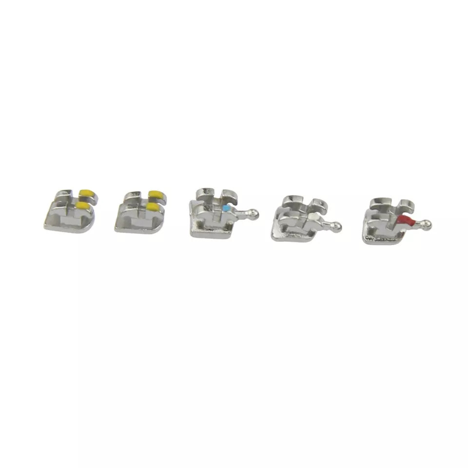 Dental Orthodontic Mini Brackets Metal Braces MIM ROTH MBT 018 022 345 Hooks
