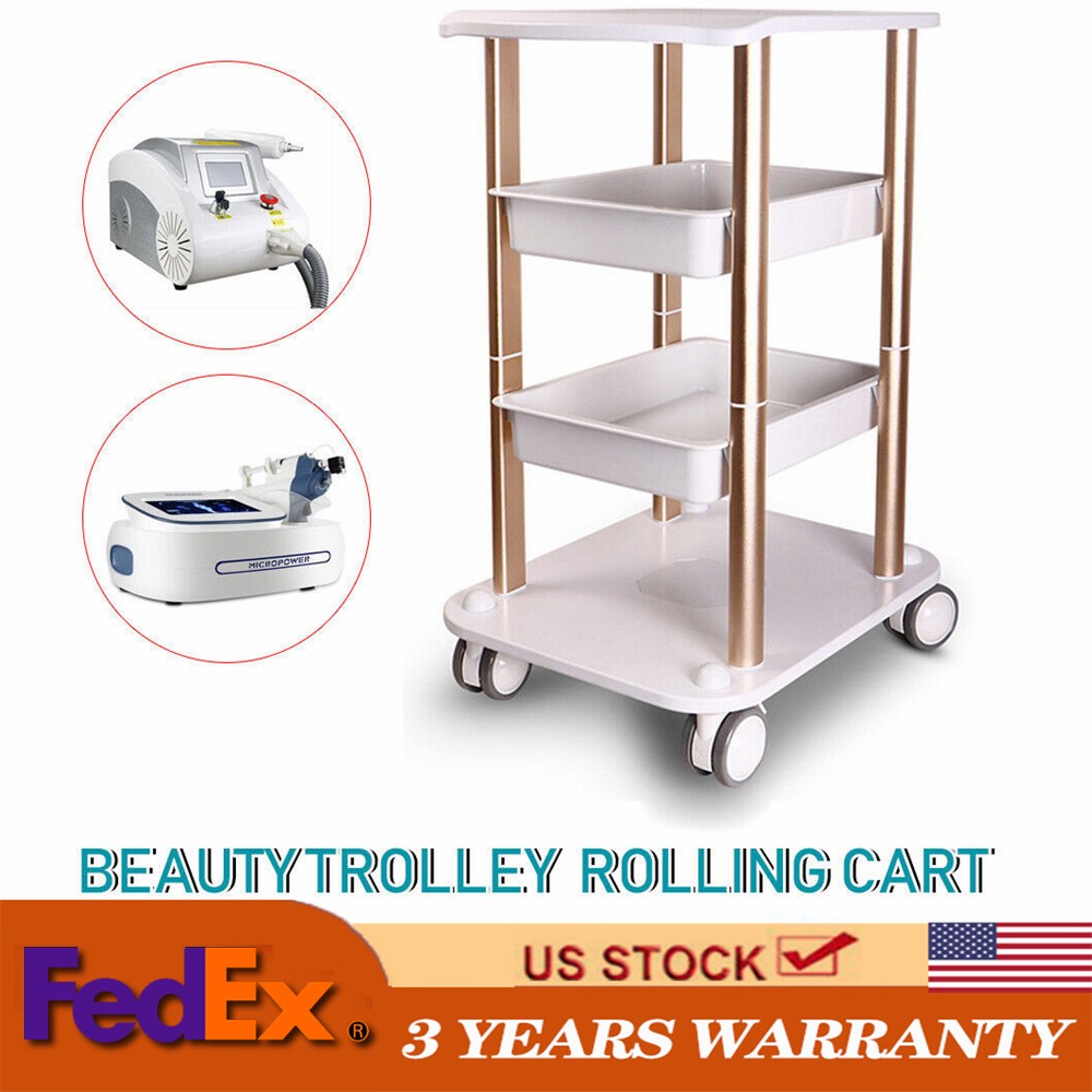 Rolling Trolley Cart Beauty Machine Salon SPA Organizer Stand Storage Equipment