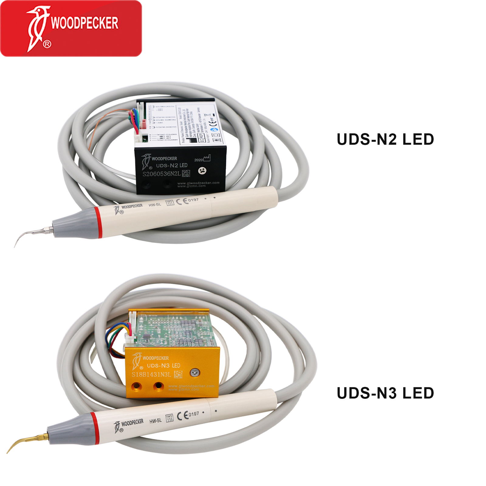Woodpecker Dental Ultrasonic Piezo Scaler Handpiece Built-in UDS N2 N3 LED EMS