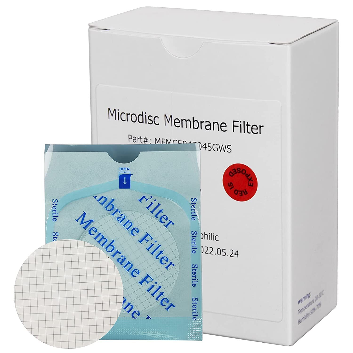Mixed Cellulose Ester MCE Membrane Filter Grid,Hydrophobic 0.45µm 47mm,6000pcs