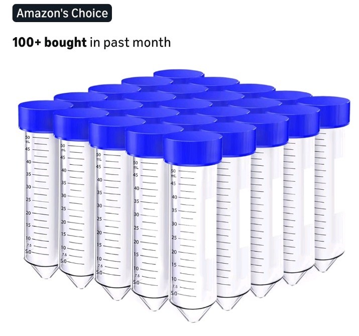 SimPure Centrifuge Tubes 50mL, Conical Tubes Sterile 25 PCS, Polypropylene