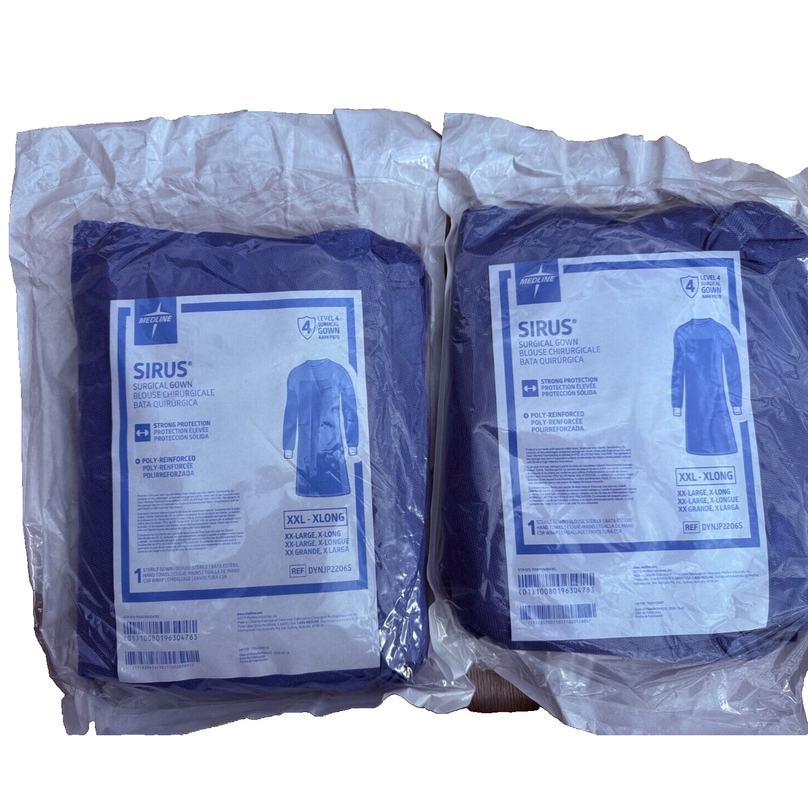 Medline SIRUS Surgical Gown Level 4 Size: XXLARGE-XLONG DYNJP2206S