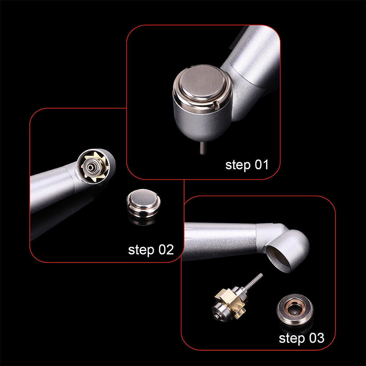 NSK Style Dental 45 Degree Surgical High Speed Handpiece Push Button 4 Holes OR