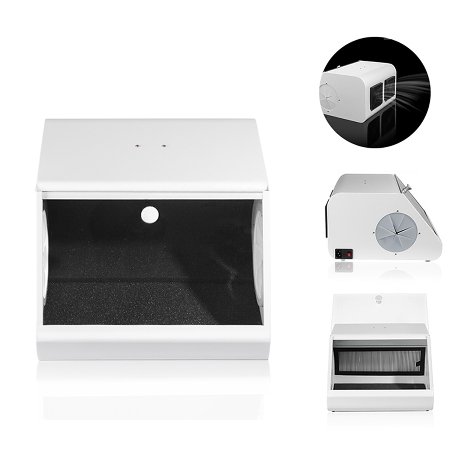 Dental Grinding Polishing Box Lapping Protector Sandblasting Dust-proof Box LED