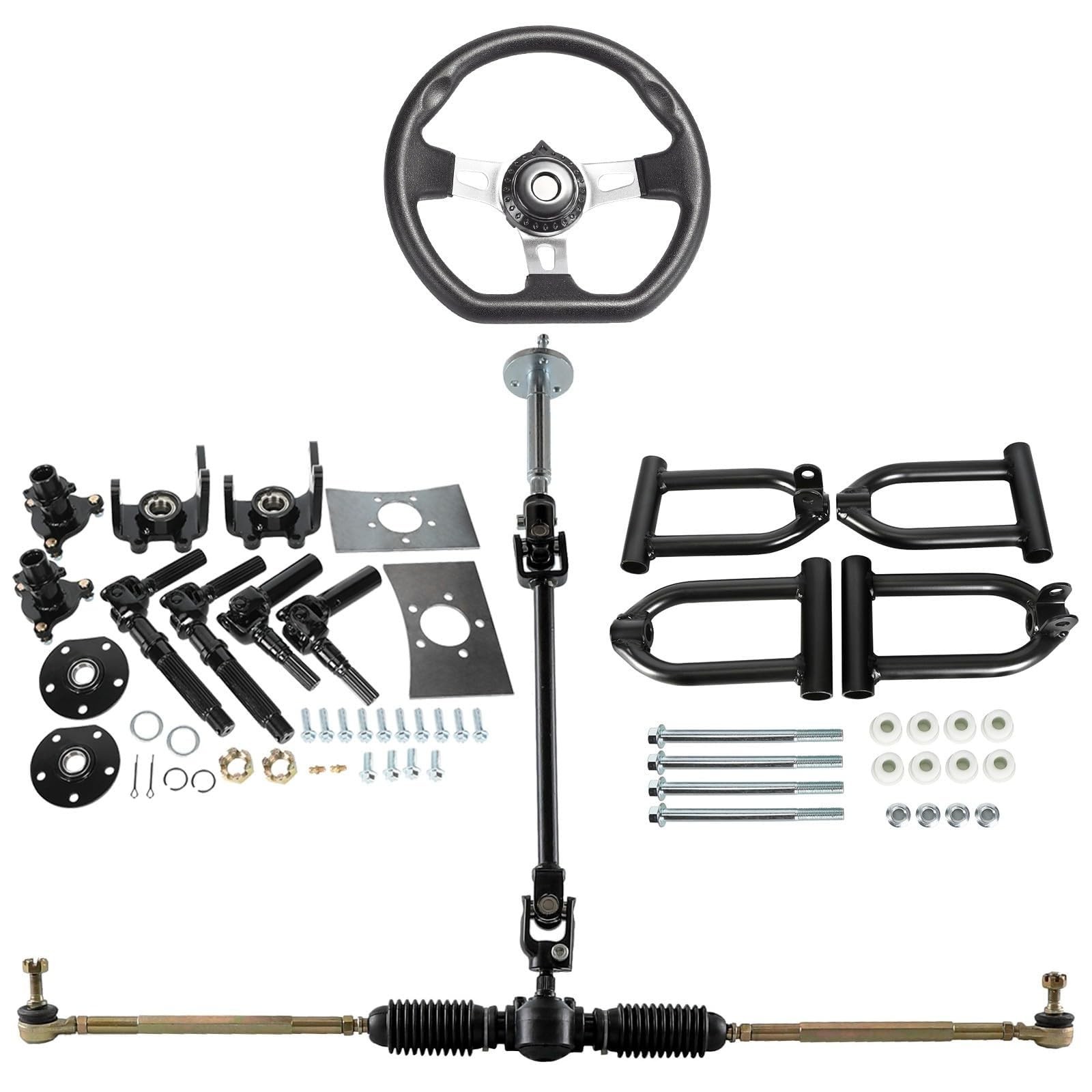 Steering Rack Pinion Kit Swing Arm Half Axle ATV UTV Go Kart Buggy Quad 4WD