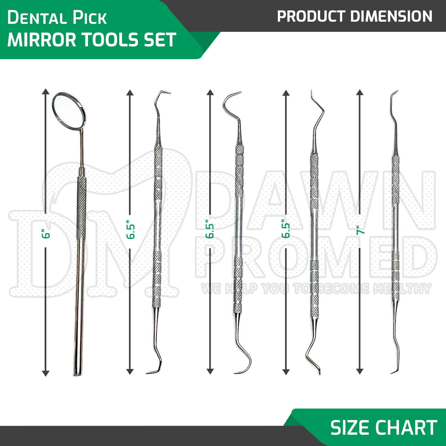 Dental Pick & Mirror Tools Set Sculpture Instrument Oral Hygiene Kit German NEW