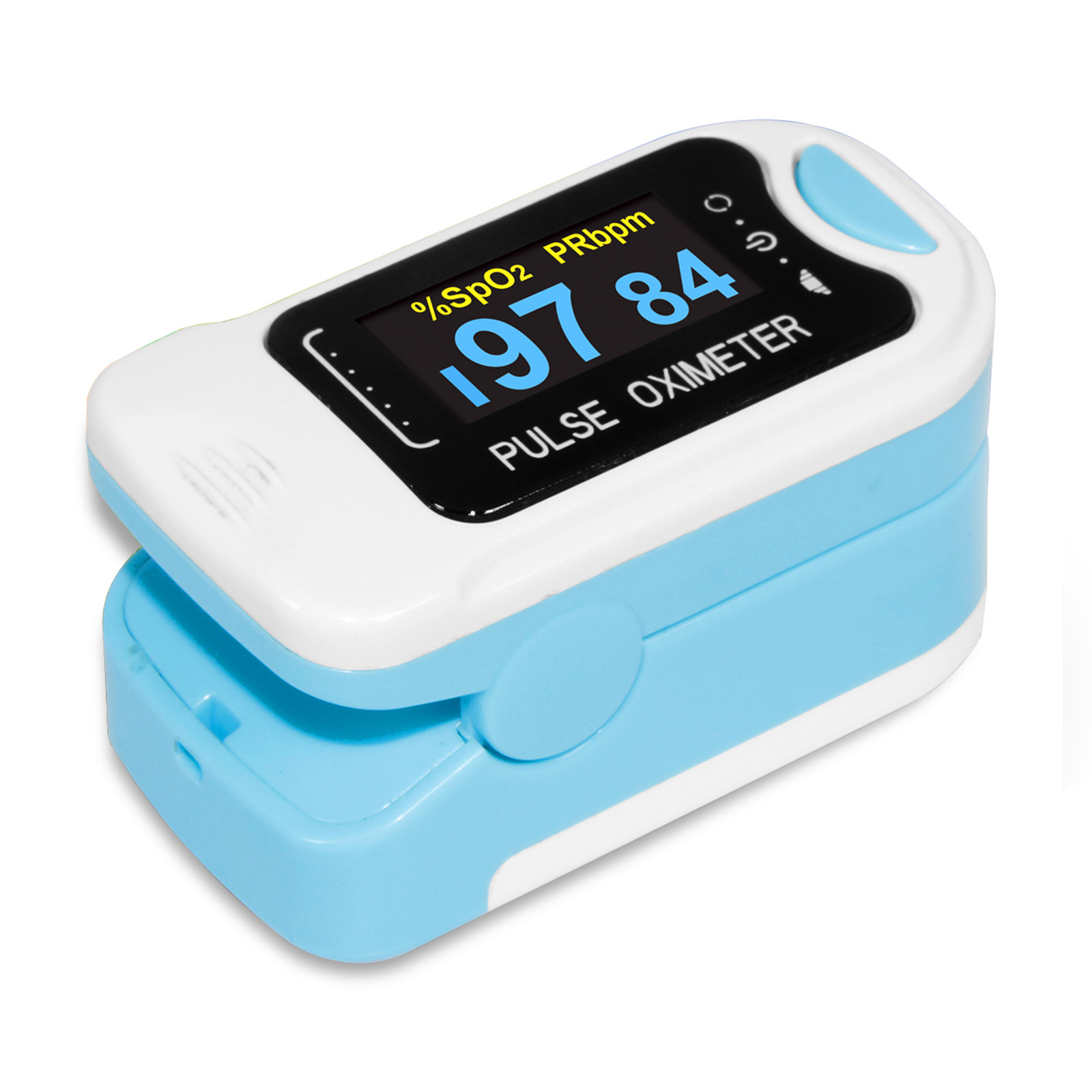 Fingertip Pulse Oximeter OLED Display CMS50NA SPO2 PR Blue
