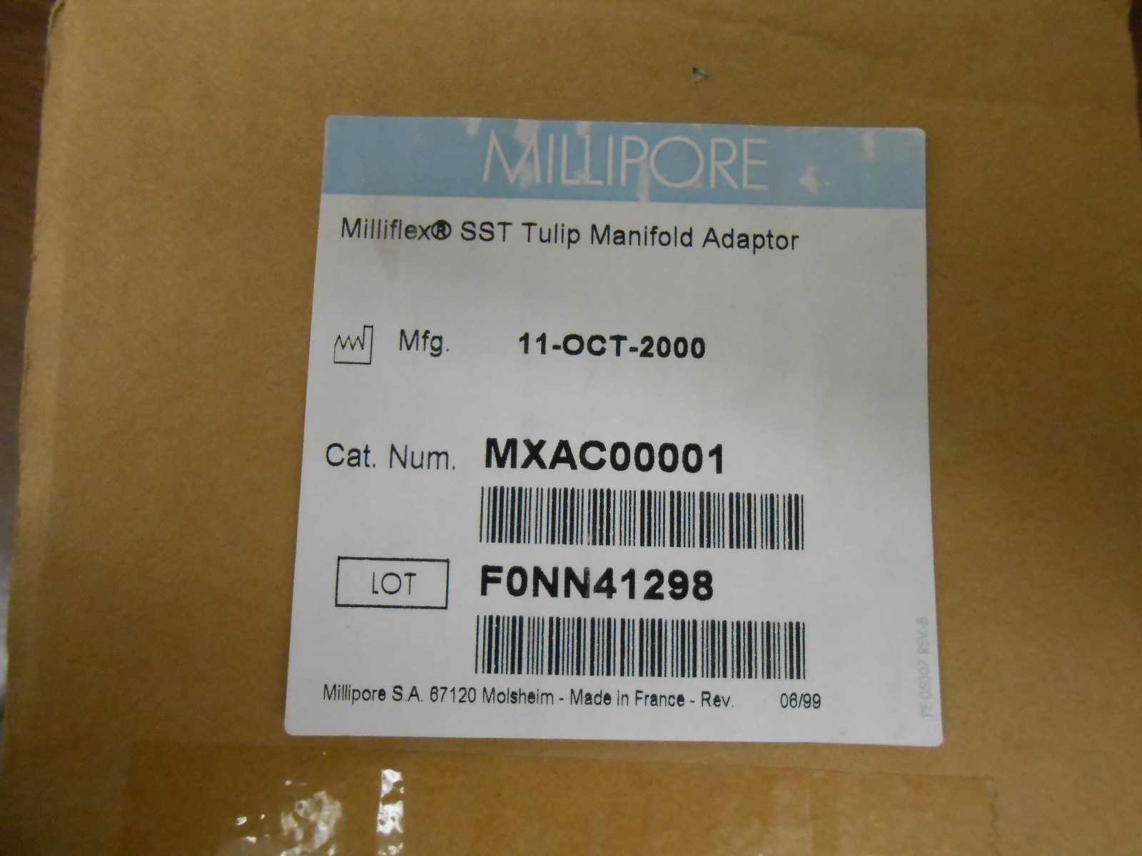 MILLIPORE #MXAC00001 MILLIFLEX SST TULIP MANIFOLD ADAPTOR 1/8″ FNPT
