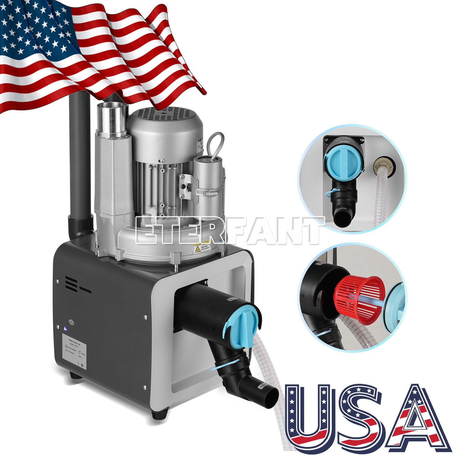 Dental Electric Suction Machine Vacuum System DE101 600L/min Semi-Dry Type