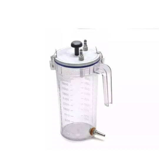 Liposuction reusable fat collector canister 2000ml with on off valve