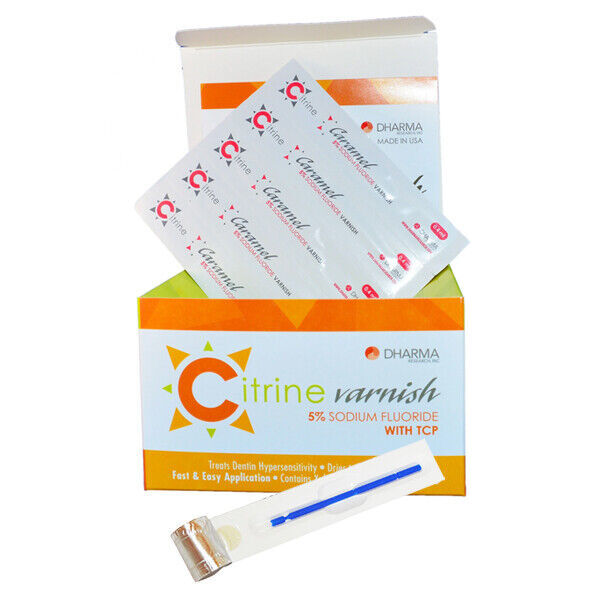 Dharma Dental 5% Citrine VARNISH 50 X 0.4mL Unidose All Flavors available USA