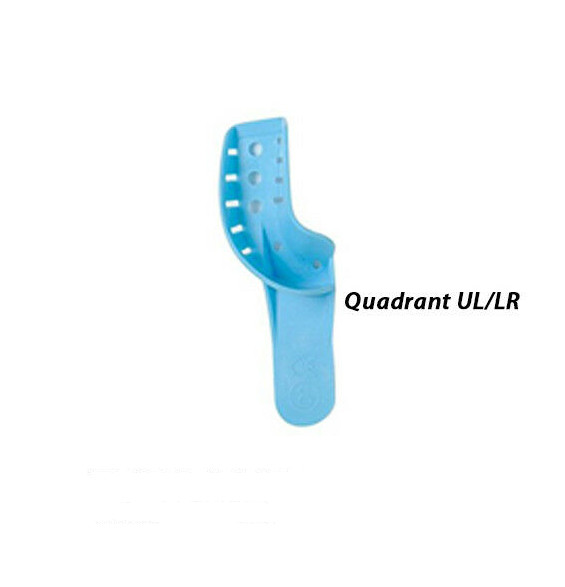 Dental Impression Trays #8 Quadrant UL/LR Perforated 12 Pcs/Bag