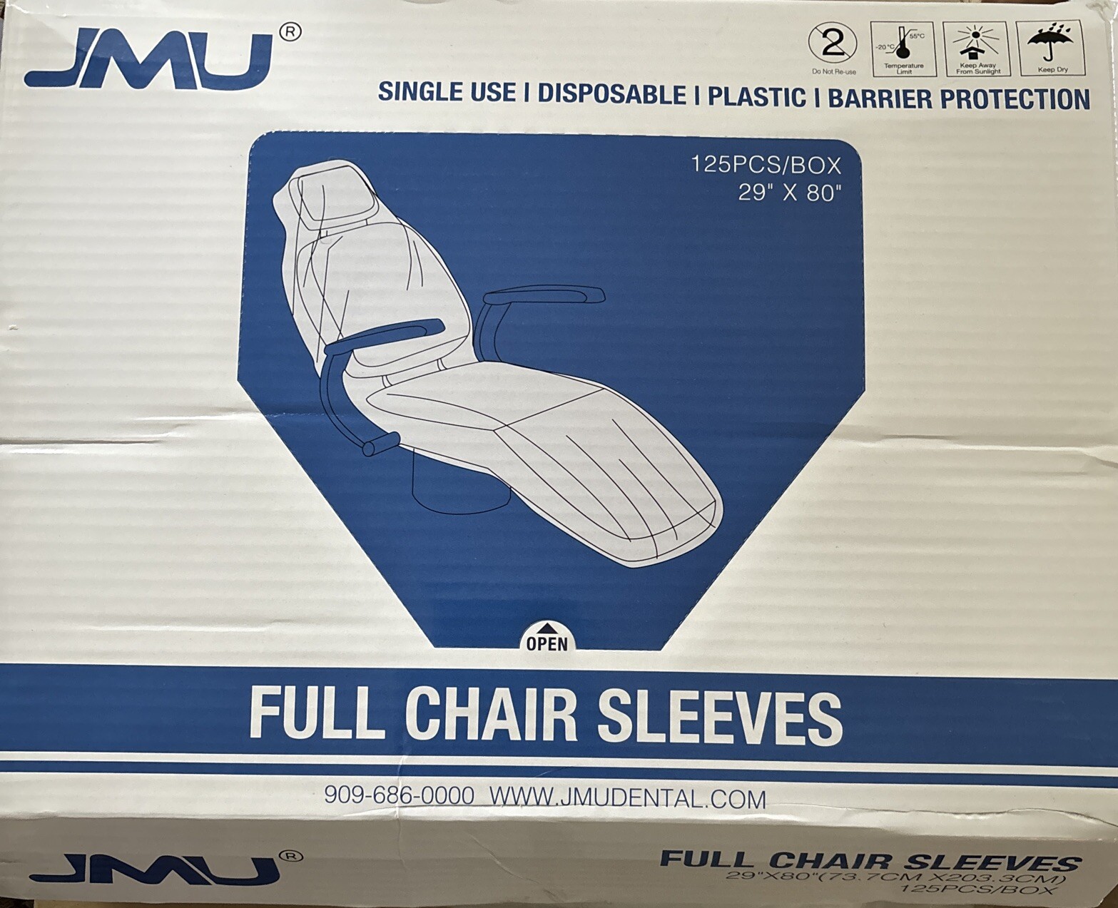 JMU Dental Unit Chair Sleeves Cover Full Disposable Protective Soft Durable